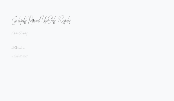 SidorabyPersonalUseOnly-Regular Business Card