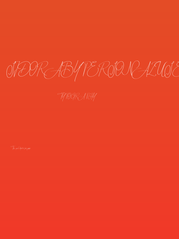 SidorabyPersonalUseOnly-Regular Poster