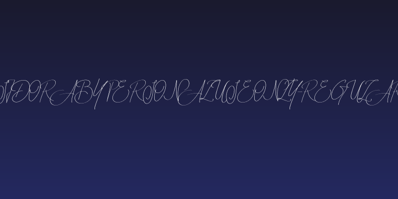 SidorabyPersonalUseOnly-Regular Social Header