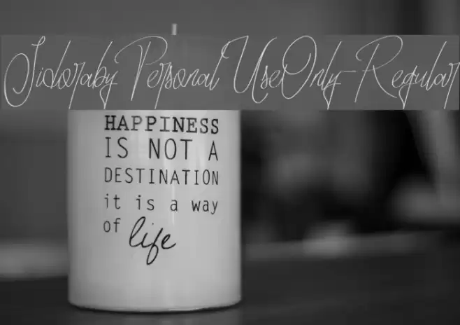 SidorabyPersonalUseOnly-Regular Font examples