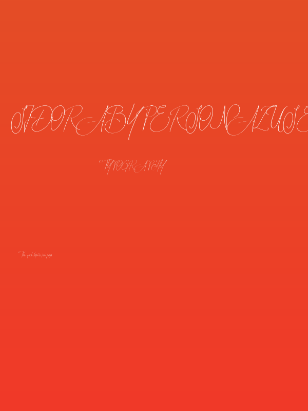 SidorabyPersonalUseOnly-Regular Poster