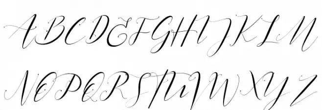 Sientta Script फ़ॉन्ट अपरकेस