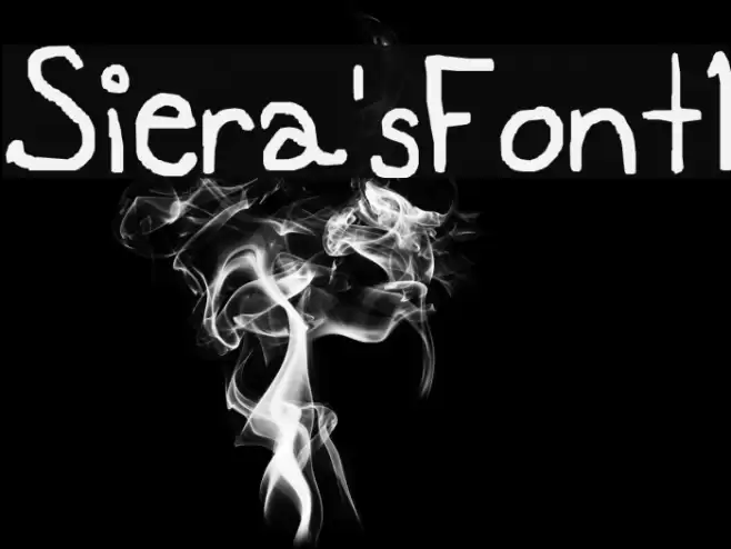 Siera'sFont1 Font examples