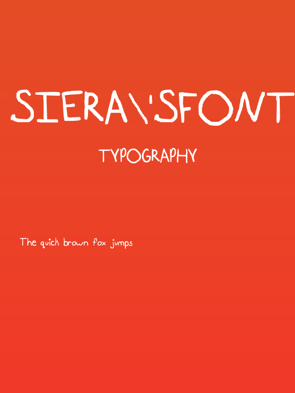 Siera'sFont1 Poster