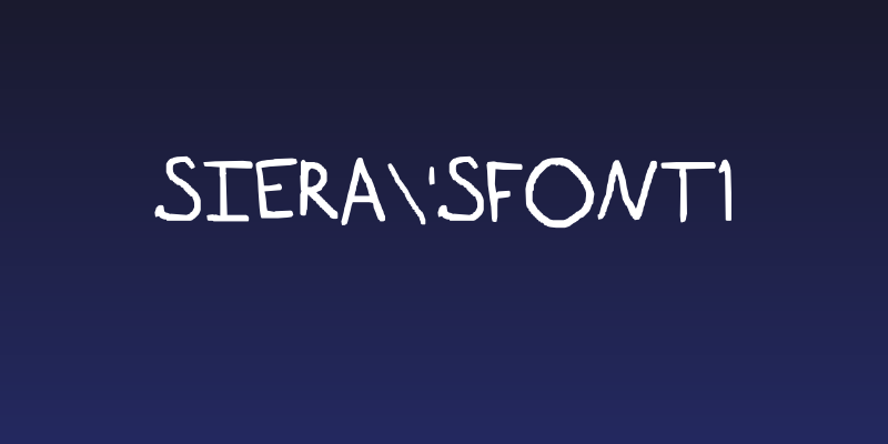 Siera'sFont1 Social Header