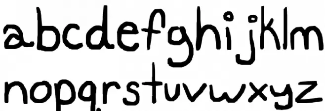 Siera'sFont1 Caratteri MINUSCOLO