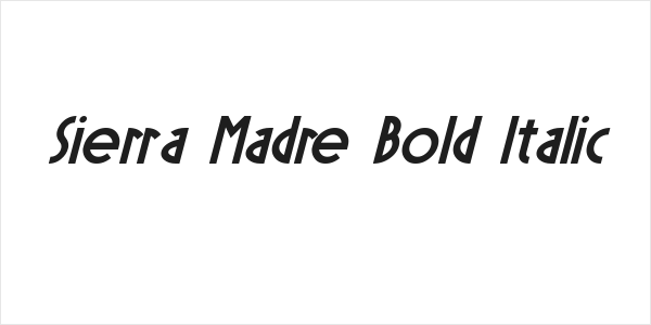 Sierra Madre Bold Italic Logo