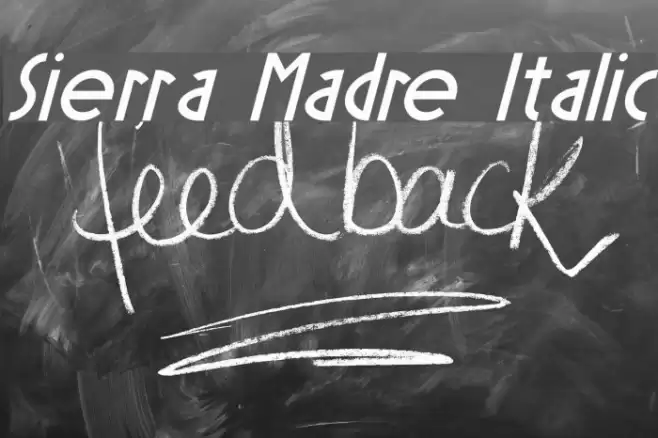 Sierra Madre Italic Font examples