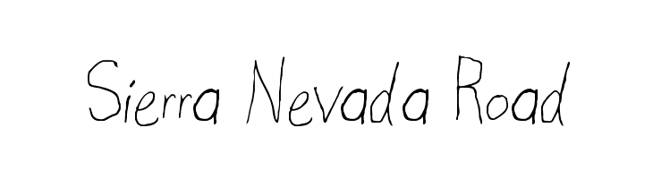 Sierra Nevada Road Font