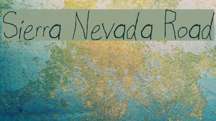 Sierra Nevada Road Font examples
