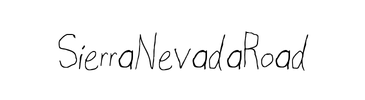 SierraNevadaRoad Font