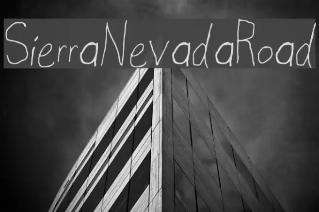 SierraNevadaRoad Font examples