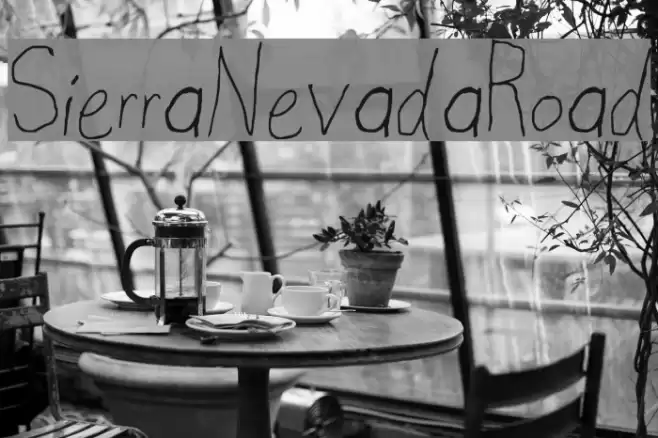 SierraNevadaRoad Font examples