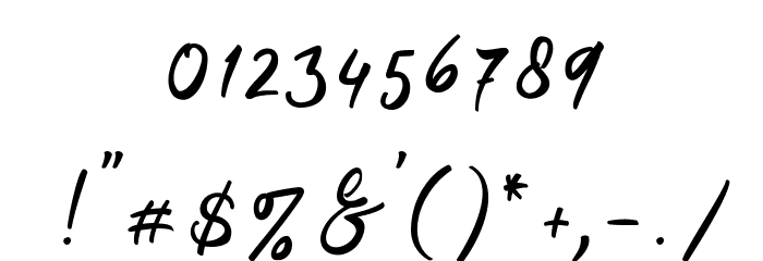 Siesta Font OTHER CHARS