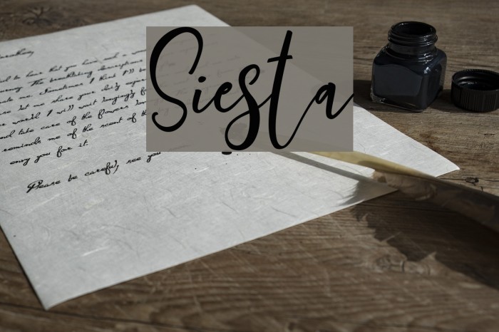 Siesta Font examples