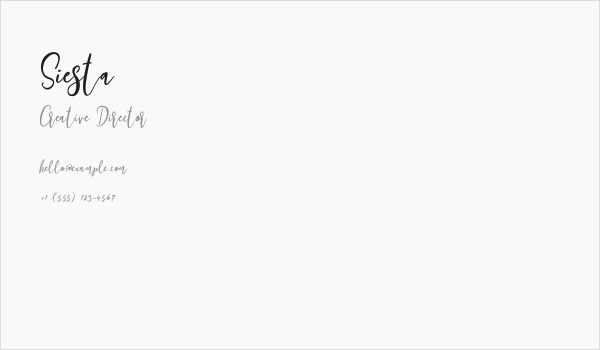 Siesta Business Card