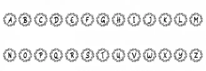 Siestha Monogram Regular Шрифта ВЕРХНИЙ