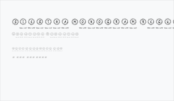 Siestha Monogram Regular Business Card