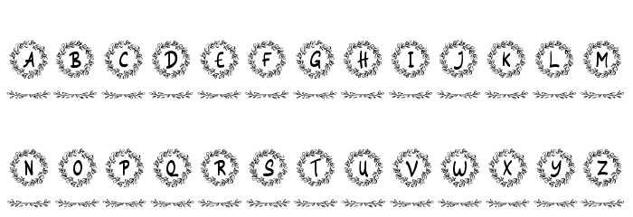 Siestha Monogram Regular Font LOWERCASE