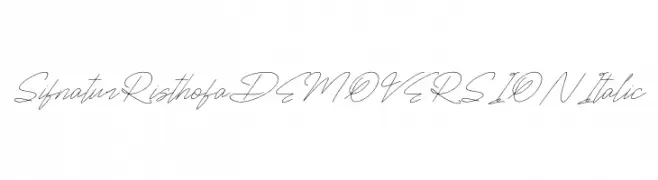 Sifnatur Risthofa DEMO VERSION Italic  नि: शुल्क फ़ॉन्ट्स डाउनलोड