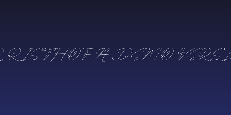 Sifnatur Risthofa DEMO VERSION Italic Social Header