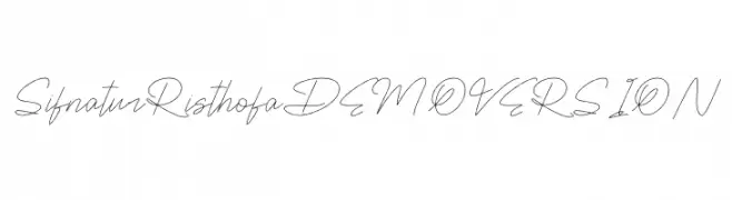 Sifnatur Risthofa DEMO VERSION  नि: शुल्क फ़ॉन्ट्स डाउनलोड