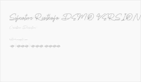 Sifnatur Risthofa DEMO VERSION Business Card