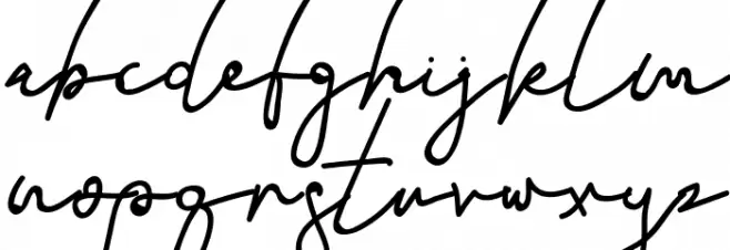 Siganature फ़ॉन्ट लोअरकेस