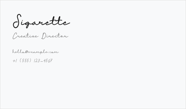 Sigarette Business Card