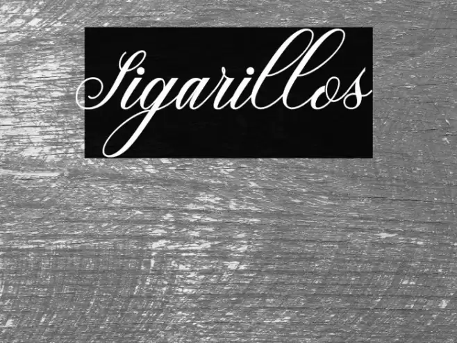 Sigarillos Font examples