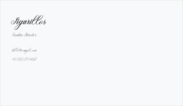 Sigarillos Business Card