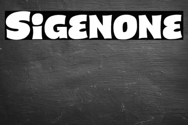 Sigenone Caratteri examples
