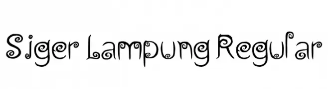 Siger Lampung Regular  Free Fonts Download