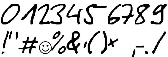 SiggiHand Font OTHER CHARS