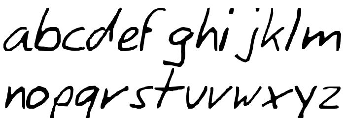 SiggiHand Font LOWERCASE