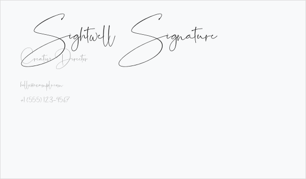 Sightwell Signature Business Card