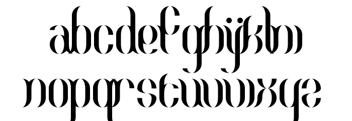 Sigilian Regular Font LOWERCASE