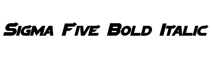 Sigma Five Bold Italic  les polices de caractères gratuit tlcharger