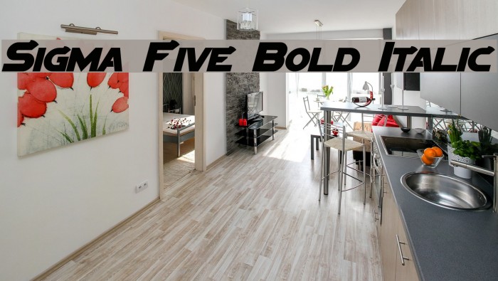 Sigma Five Bold Italic Font examples