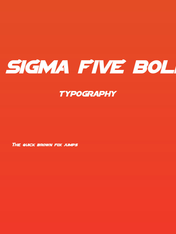 Sigma Five Bold Italic Poster