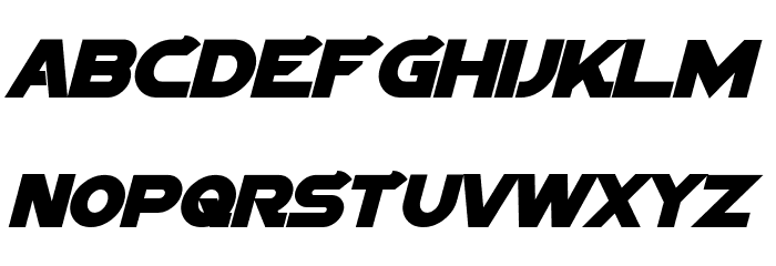 Sigma Five Bold Italic Font LOWERCASE
