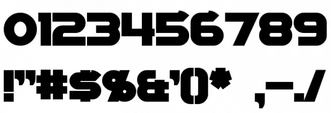 Sigma Five Bold Font OTHER CHARS