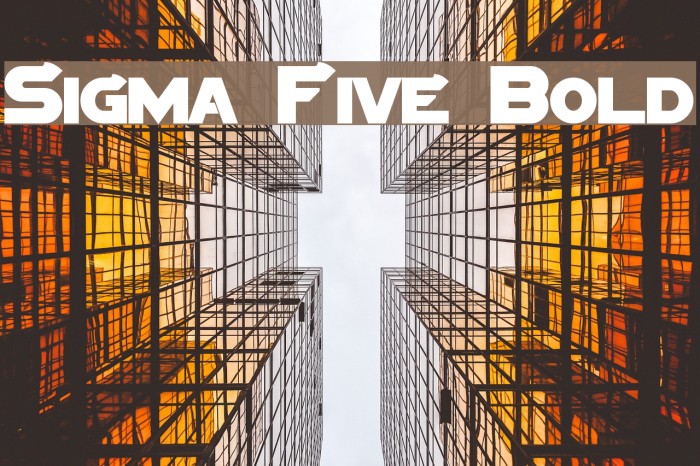 Sigma Five Bold Font examples