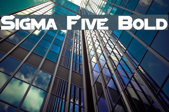 Sigma Five Bold Font examples