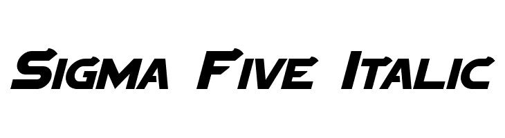 Sigma Five Italic  免费字体下载