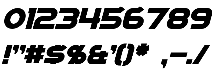 Sigma Five Italic Font OTHER CHARS