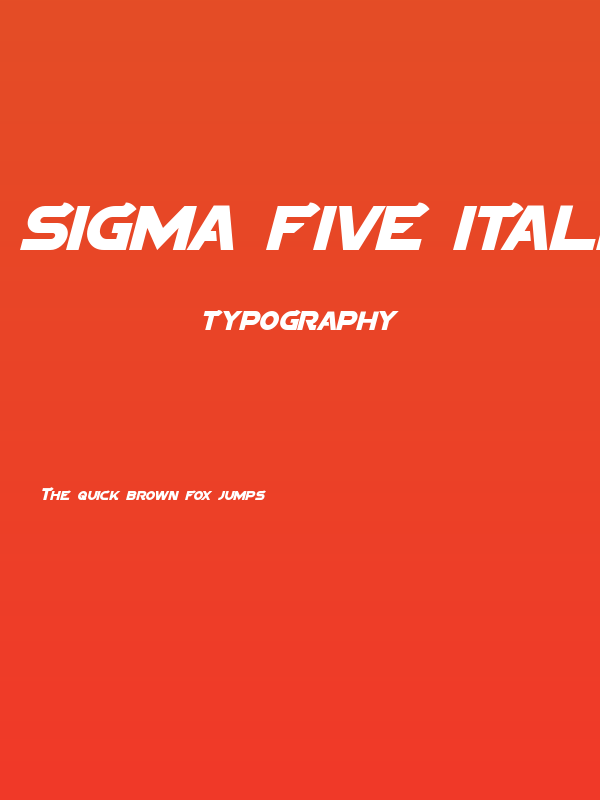 Sigma Five Italic Poster