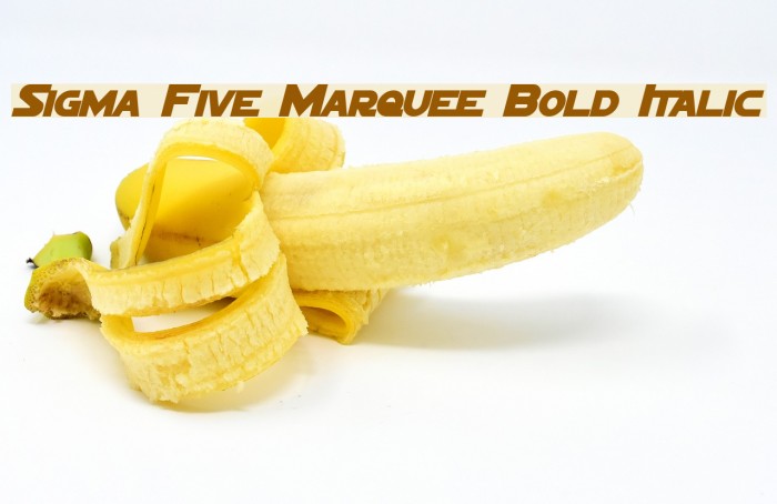 Sigma Five Marquee Bold Italic Font examples