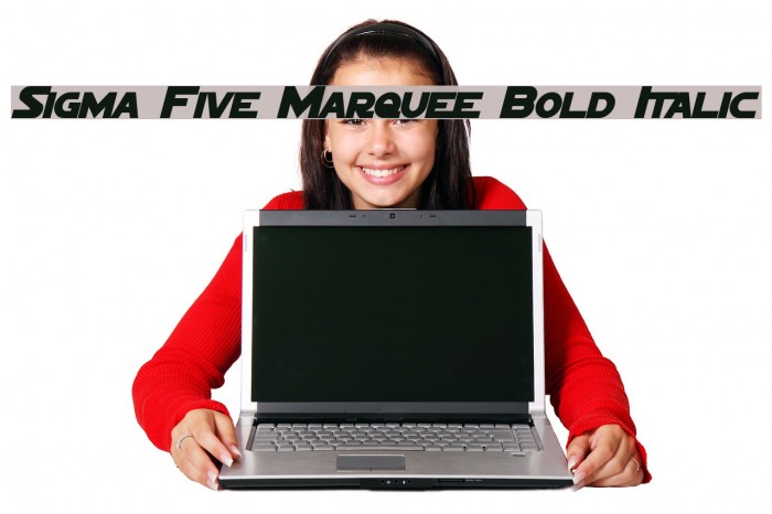 Sigma Five Marquee Bold Italic Font examples