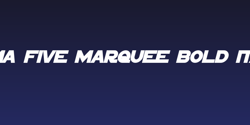 Sigma Five Marquee Bold Italic Social Header